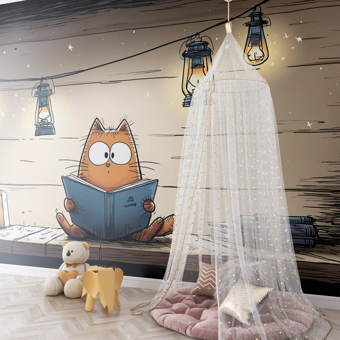 Barntapet | Nyfiken kattunge och äventyrsstänk