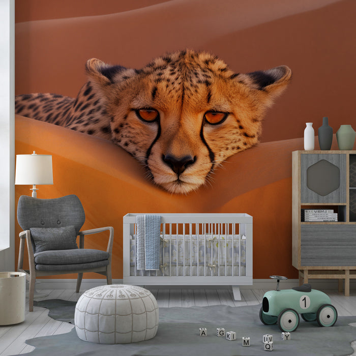 Papier peint chambre enfant | Cheetah paisible dans le désert