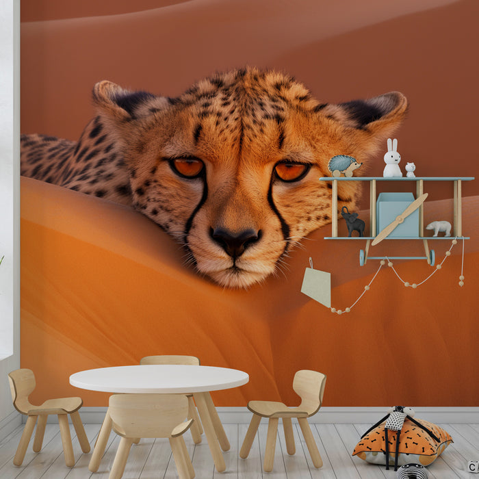 Papier peint chambre enfant | Cheetah paisible dans le désert