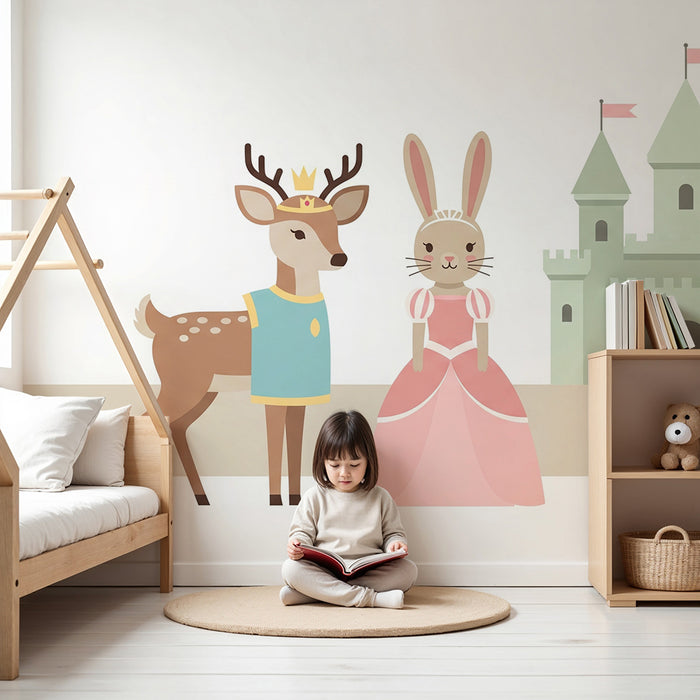 Detská izba tapeta | Rozprávka s jeleňom a králikom