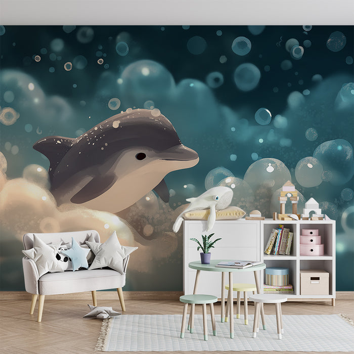 Barntapet | Delfin spelare bland havsbubblor