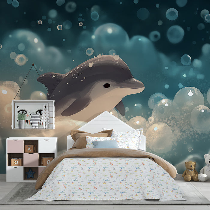 Barntapet | Delfin spelare bland havsbubblor
