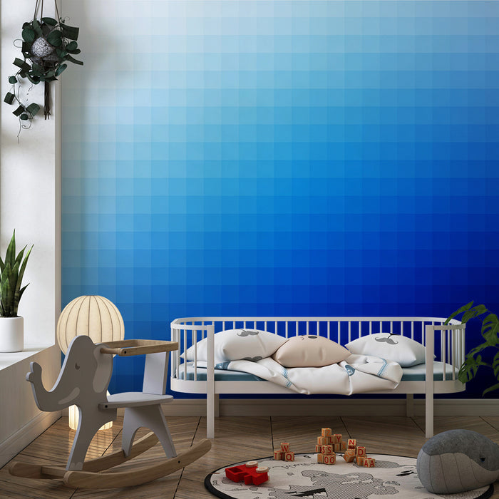 Kids room wallpaper | Soothing blue gradient