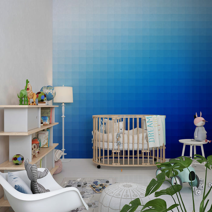 Kids room wallpaper | Soothing blue gradient