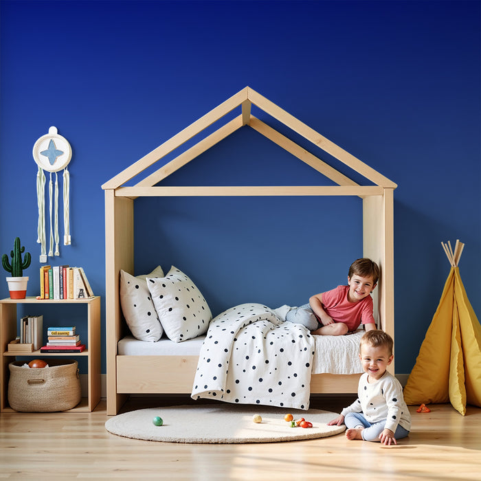 Kinderkamer behang | Kalmerende blauw verloop