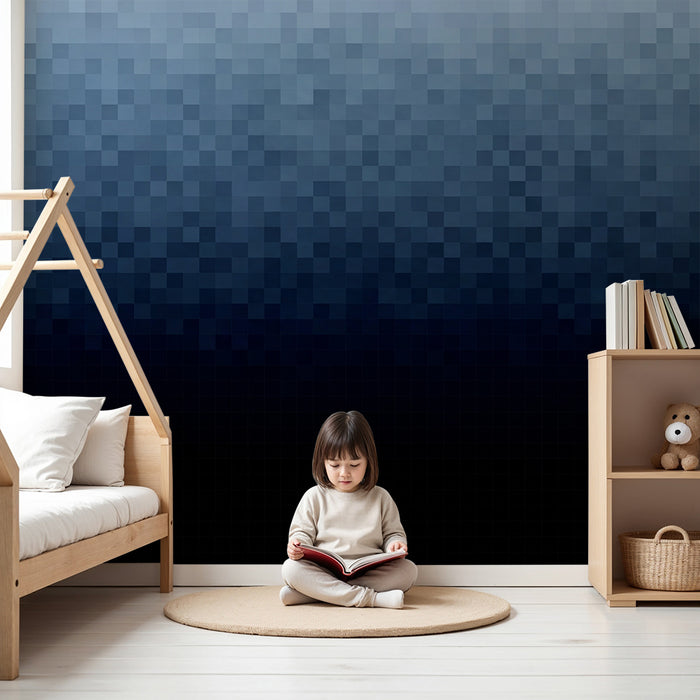 Behang kinderkamer | Rustig nachtblauw verloop