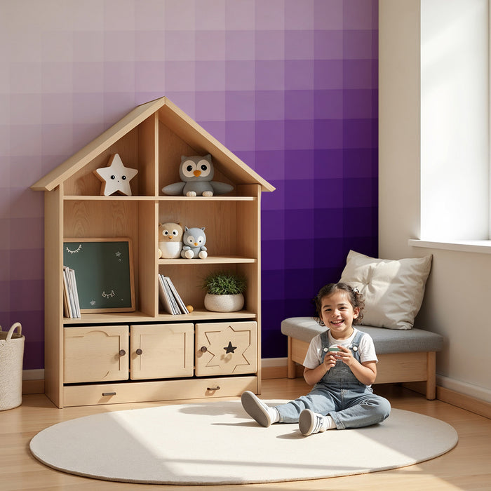Behang voor kinderkamer | Rustige paarse verloopkleur