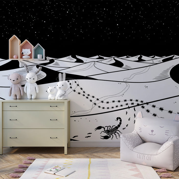 Kids room wallpaper | Salapärane kõrb skorpionide ja putukatega