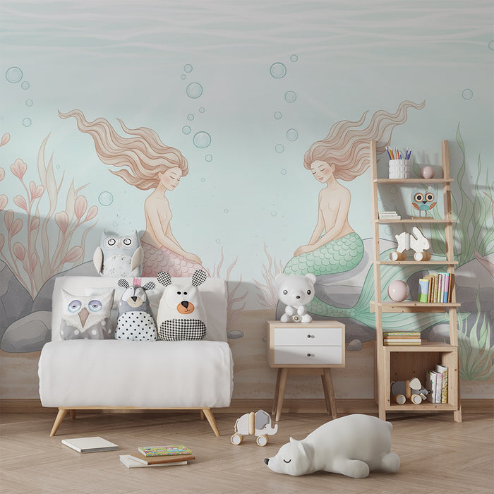 Barntapet | Två förtrollade sjöjungfrur på havets botten