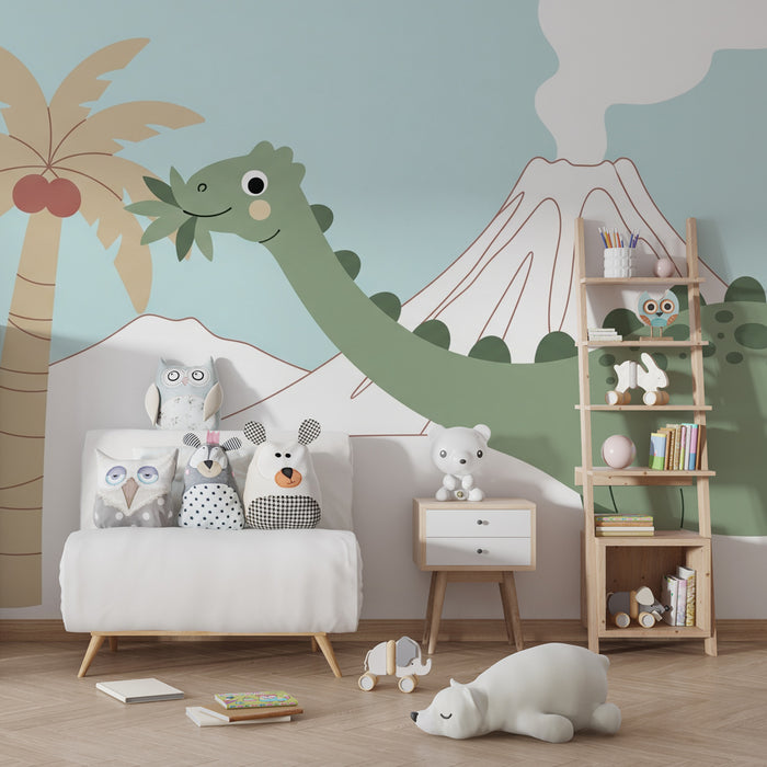 Papel de parede criança | Dinossauros e paisagens pré-históricas
