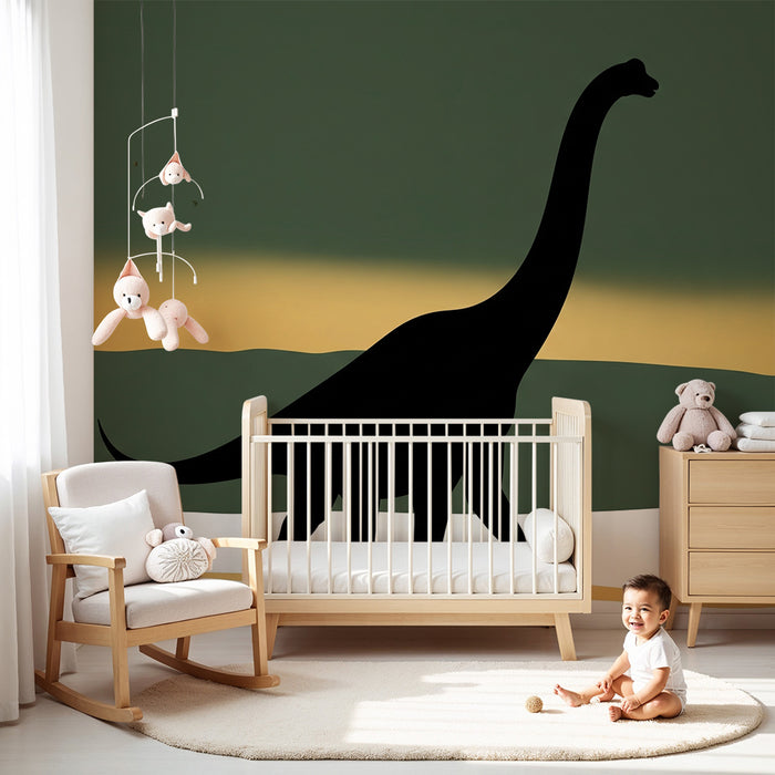 Barntapet | Diplodocus mellan grönt och gult