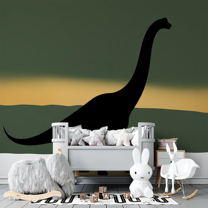 Barntapet | Diplodocus mellan grönt och gult