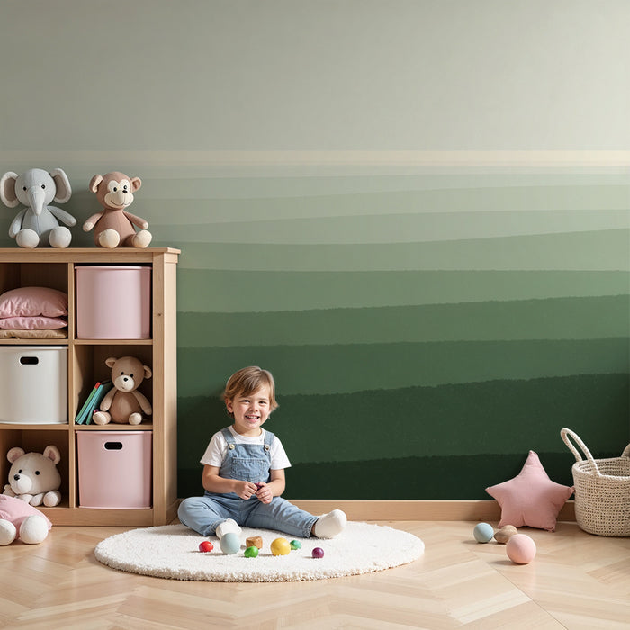 Carta da parati bambini | Dolci onde verdi e paesaggi rilassanti