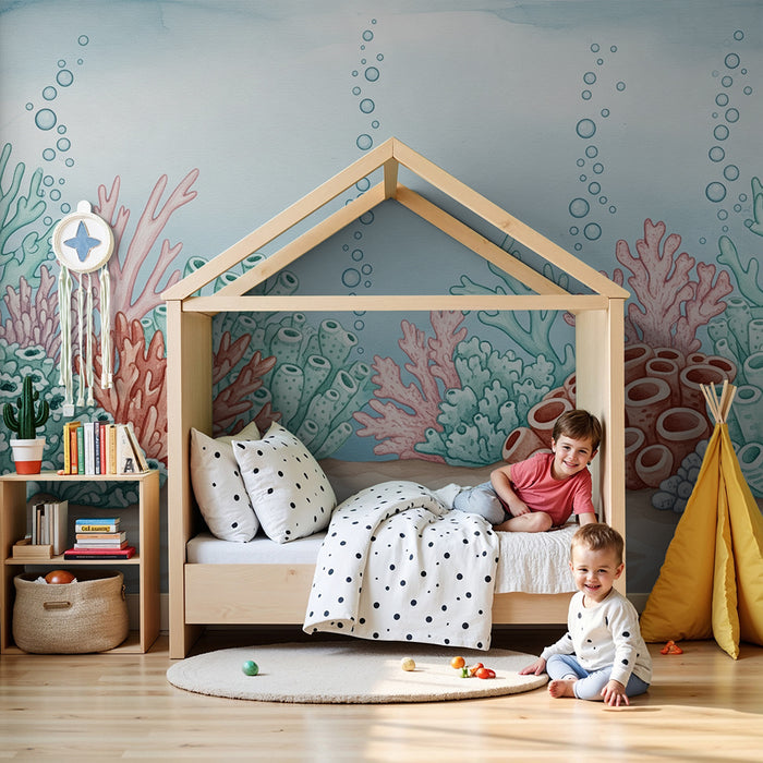 Papier de parede dječja soba | Šareni morski ekosustav