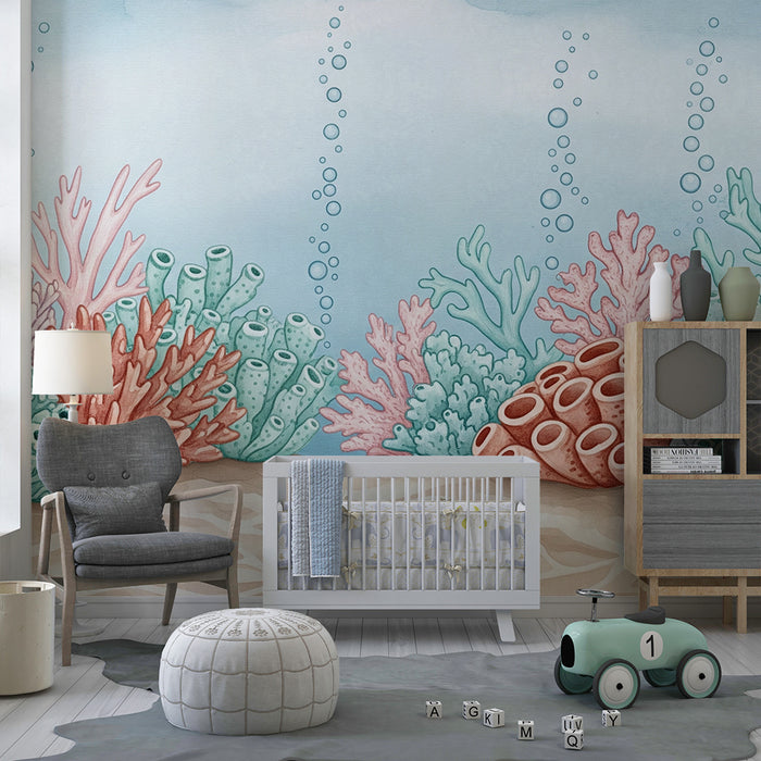Papier de parede dječja soba | Šareni morski ekosustav