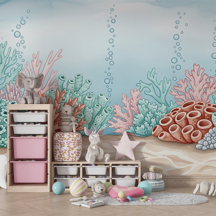Papier de parede dječja soba | Šareni morski ekosustav