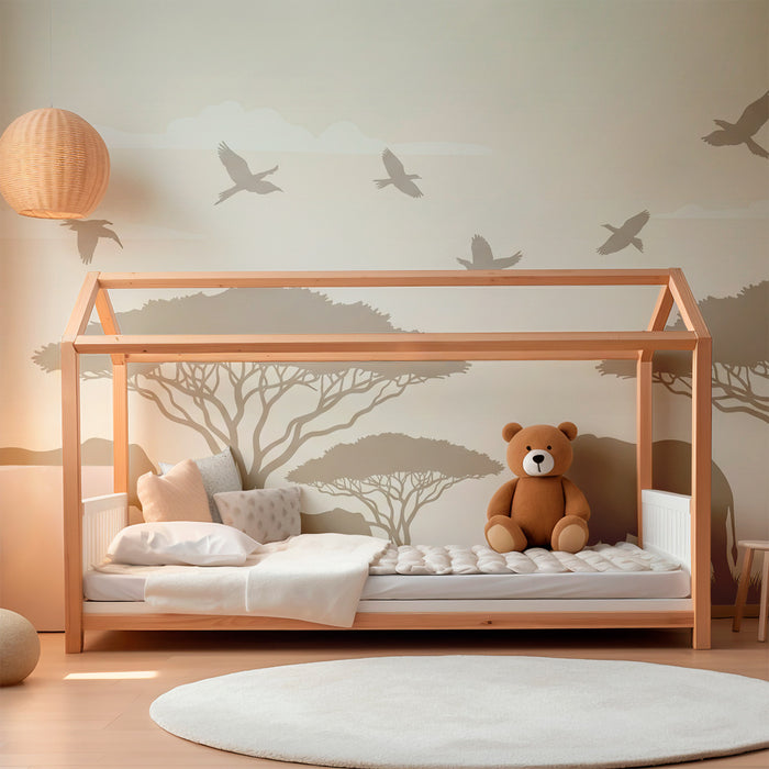 Kids room wallpaper | Elevantide elegants savannis