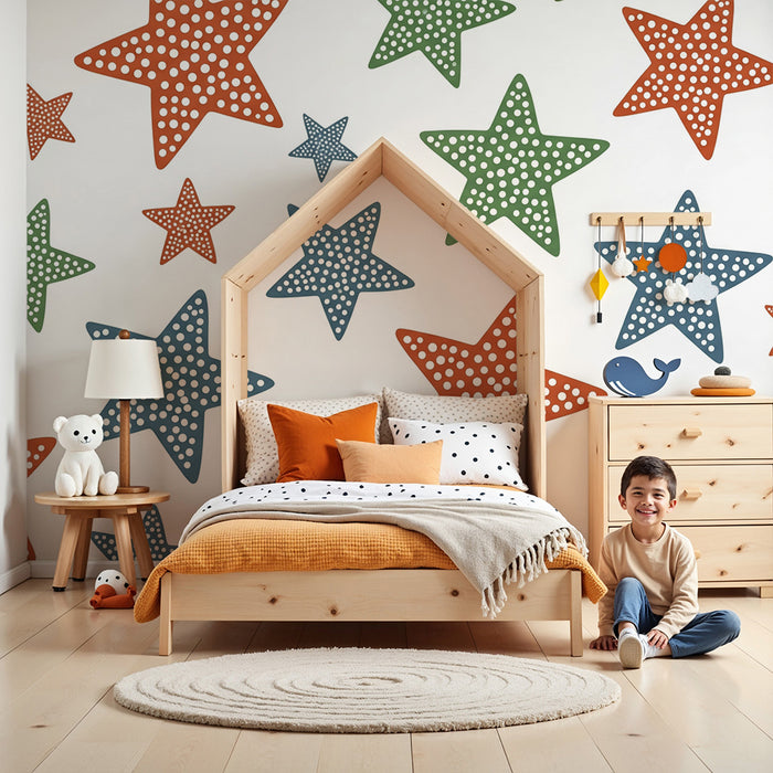Tapety dla dzieci | Kolorowe i zabawne gwiazdy
