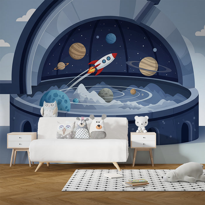 **Text tradus:**

Tapet cameră copii | Explorare spațială cu rachetă și planete colorate

**Slug:** tapet-camera-copii-explorare-spatiala-racheta-planete-colorate