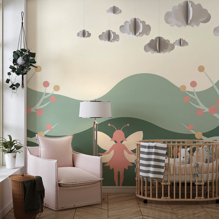 Children's Room Wallpaper | Delicate Fairy in an Enchanting Landscape