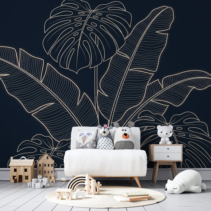 Papel de parede criança | Estilo tropical estilizado