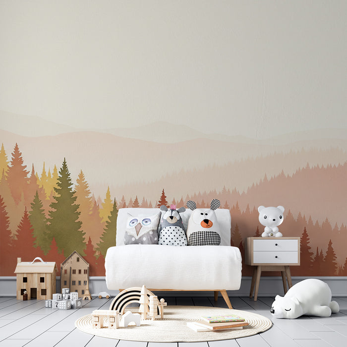 Carta da parati bambini | Foresta autunnale rilassante