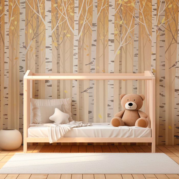 Kids room wallpaper | Peaceful autumn forest