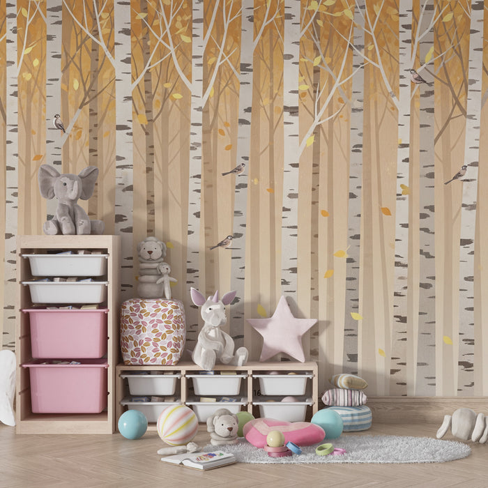 Kids room wallpaper | Peaceful autumn forest