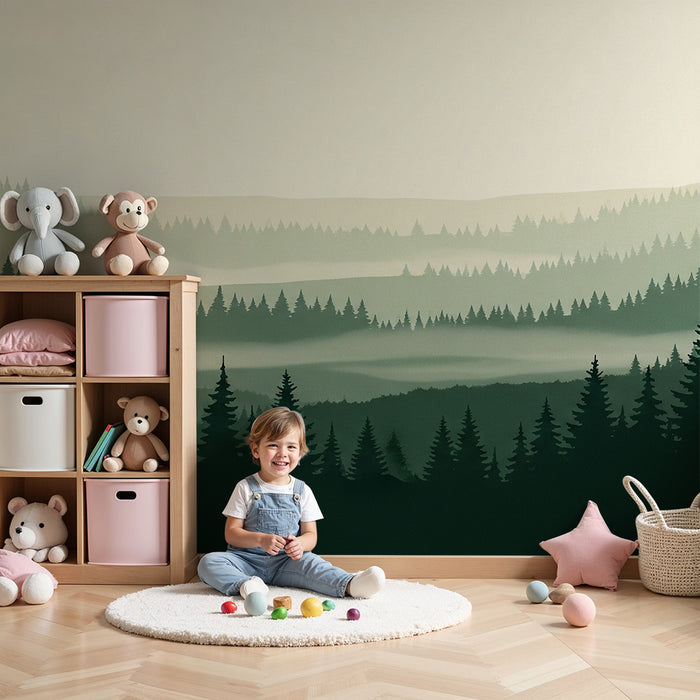 Kinderkamer behang | Mystiek en rustgevend bos