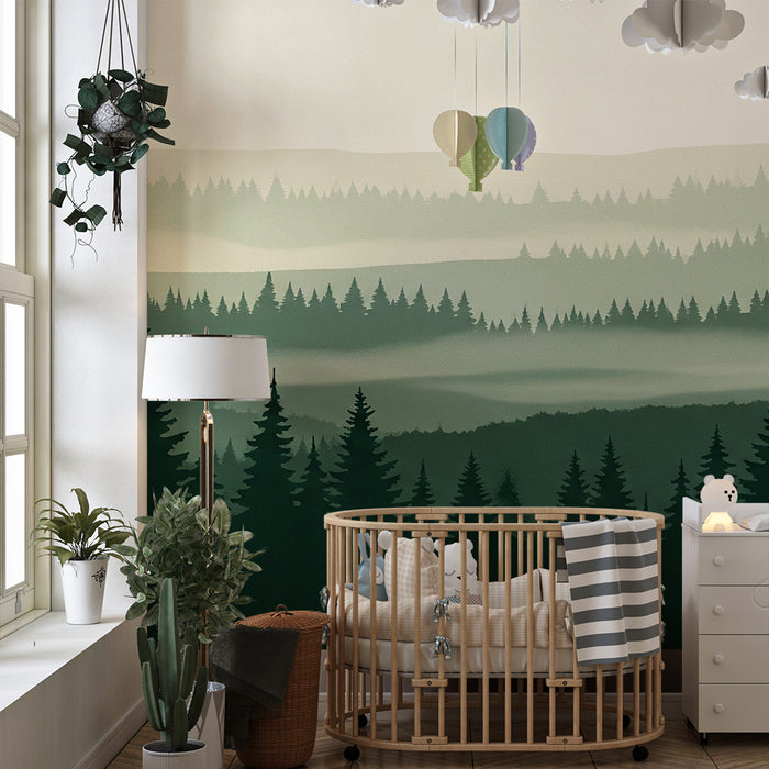 Kinderkamer behang | Mystiek en rustgevend bos
