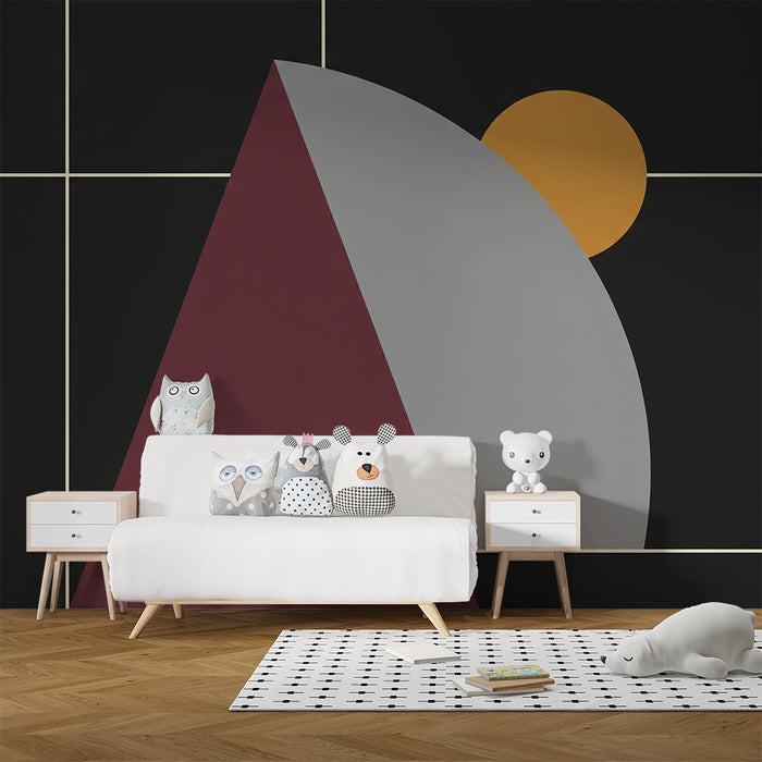 Barnetapet med moderne geometriske former