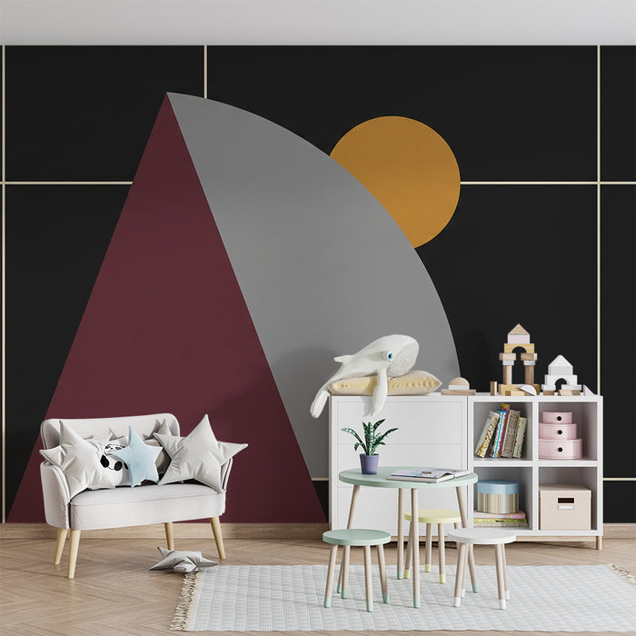 Barnetapet med moderne geometriske former