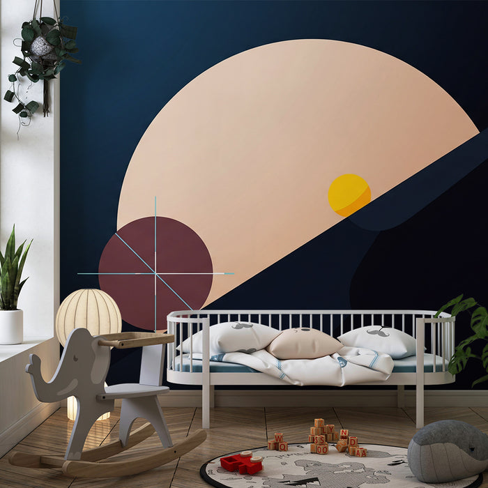 Detská tapeta do izby | Moderné geometrické tvary s upokojujúcimi farbami