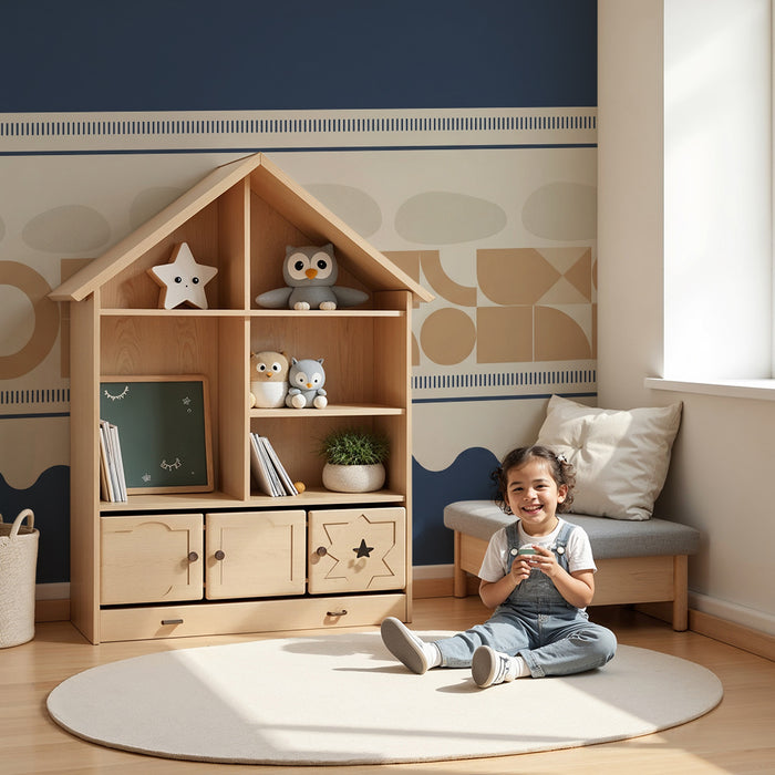 Kinderzimmer Tapete | Moderne geometrische Formen in sanften Farben