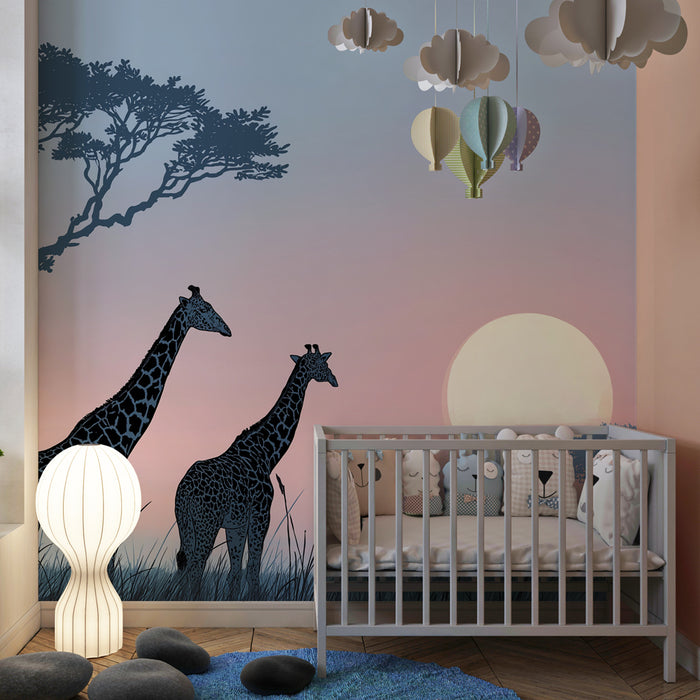 Kids room wallpaper | Kaelkirjakud kuu all