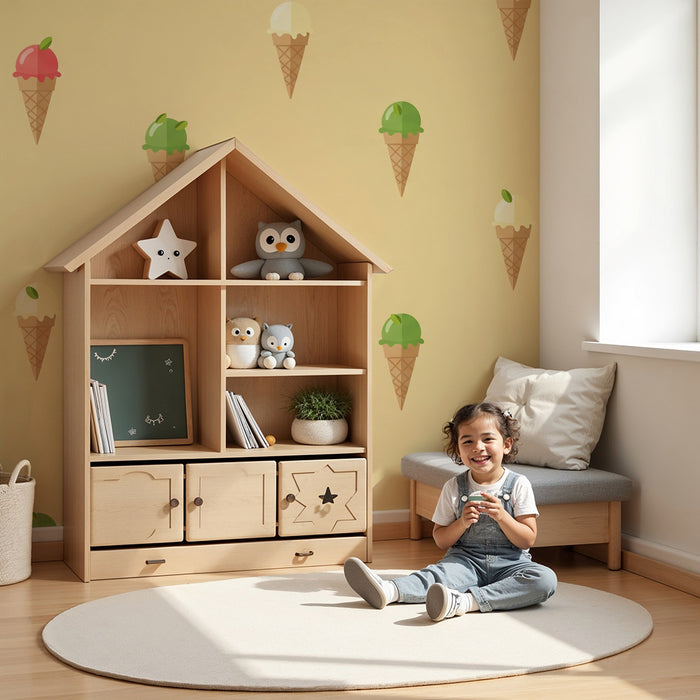 Kids' Room Wallpaper | Colorful Ice Cream on Soft Background