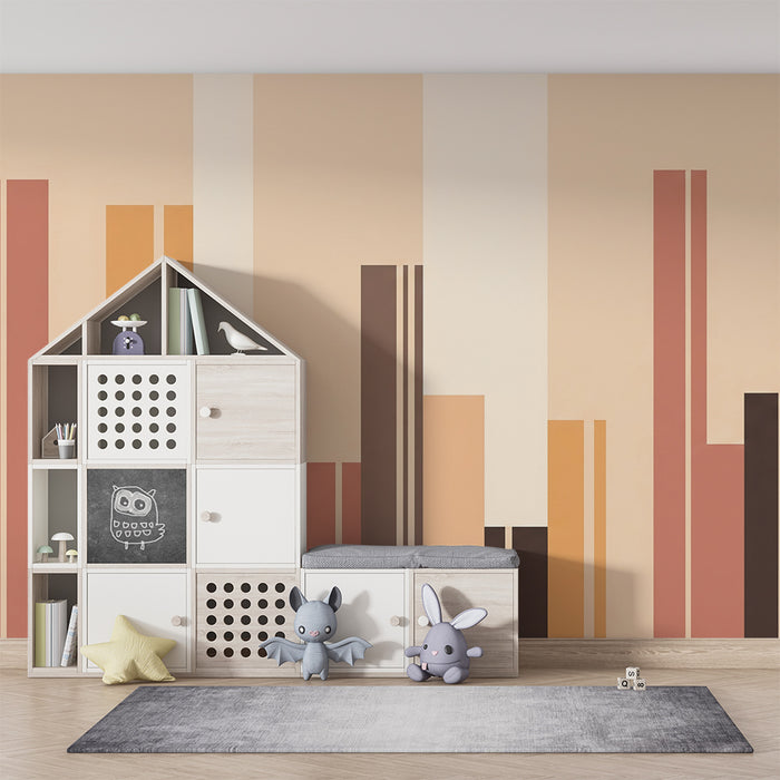 Tapeta do detskej izby | Moderný geometrický dizajn v jemných tónoch