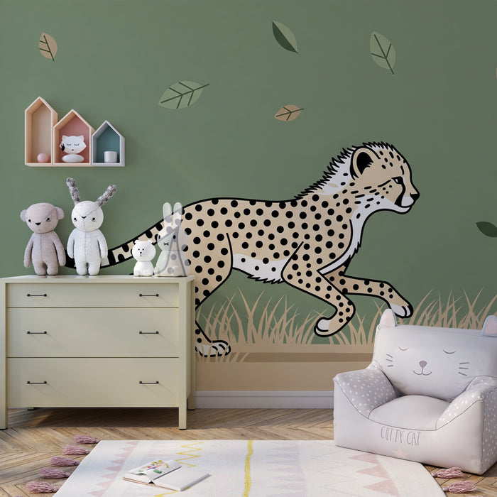 Tapet barnerom | Gepard i full fart