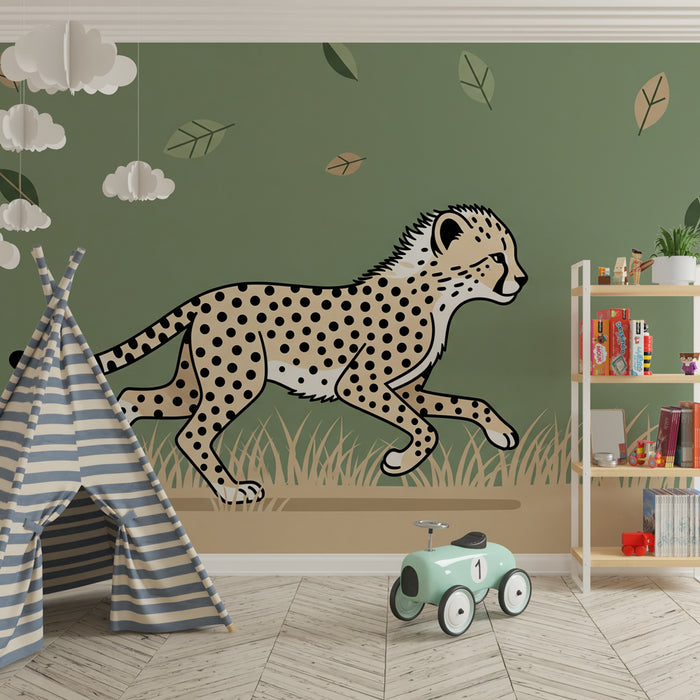 Tapet barnerom | Gepard i full fart