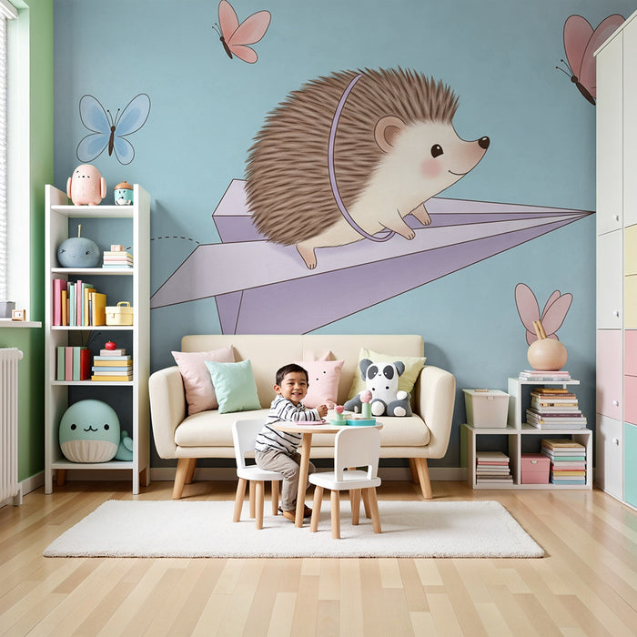 Barntapet | Flygande igelkottar och färgglada fjärilar