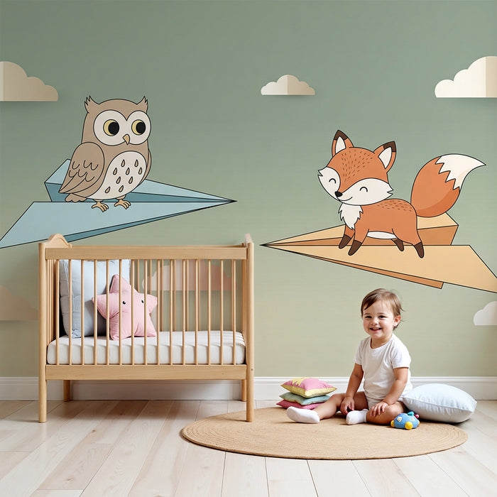 Barntapet | Ugglan och räven i flygande papper
