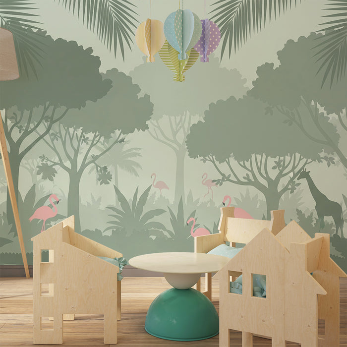 Tapety dla dzieci | Tajemnicza dżungla z egzotycznymi zwierzętami