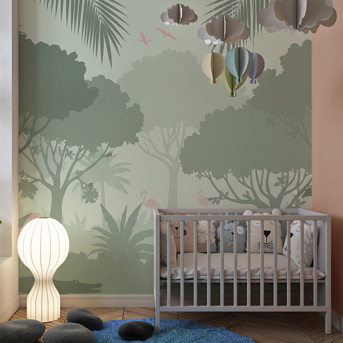 Tapety dla dzieci | Tajemnicza dżungla z egzotycznymi zwierzętami