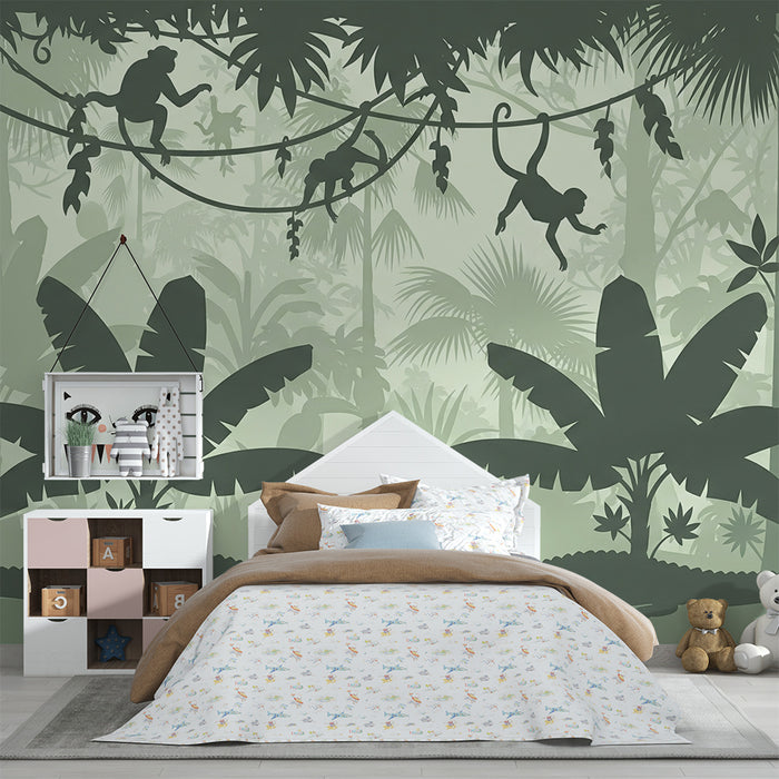 Tapet za detska staia | Misteriozna dzhungla s divi zhivotni