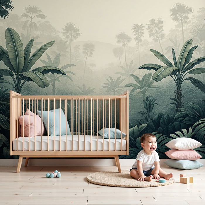 Kinderkamer behang | Mysterieuze jungle met bladeren