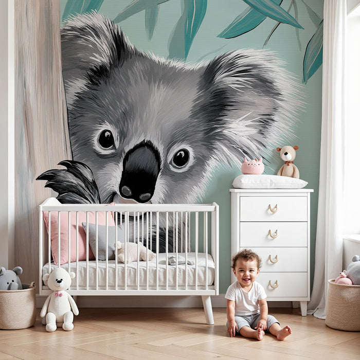 Papier peint chambre enfant | Koala adorable dans la nature