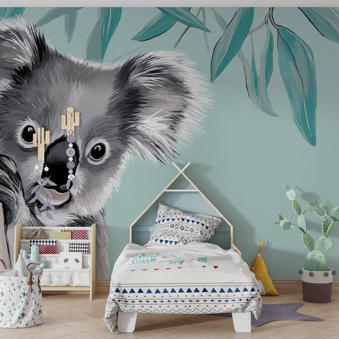 Papier peint chambre enfant | Koala adorable dans la nature