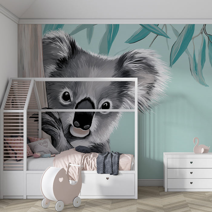 Papier peint chambre enfant | Koala adorable dans la nature