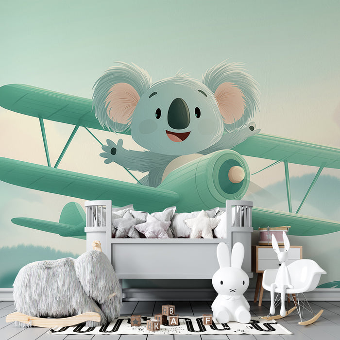Tapeta dětského pokoje | Koala dobrodruh na obloze