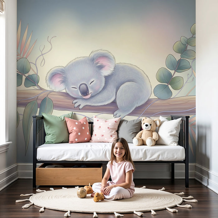 Tapety dla dzieci | Śpiący koala w dżungli